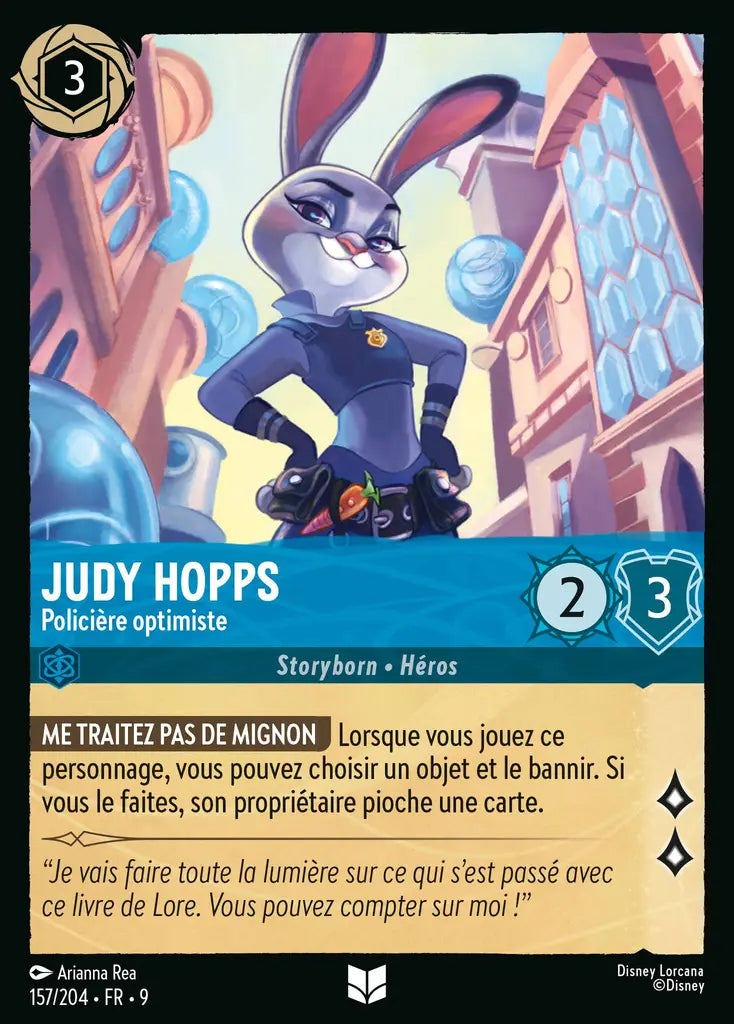 Judy Hopps - Policière optimiste (157/204) - F - Inhabituelle - Cold Foil