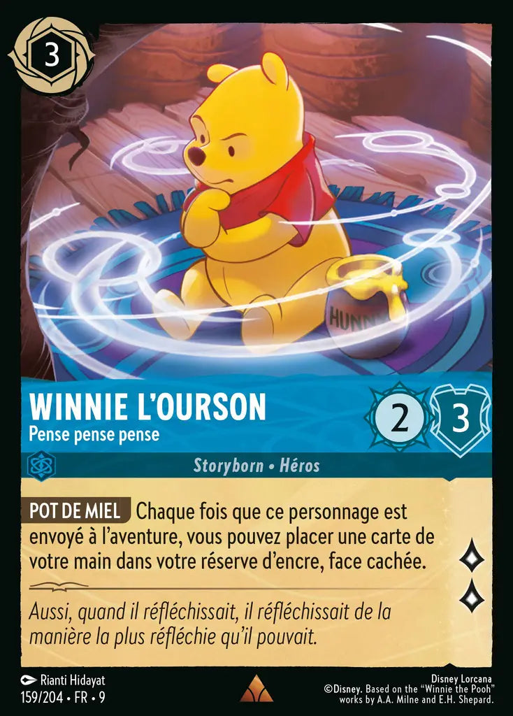 Winnie l'Ourson - Pense pense pense (159/204) - F - Rare