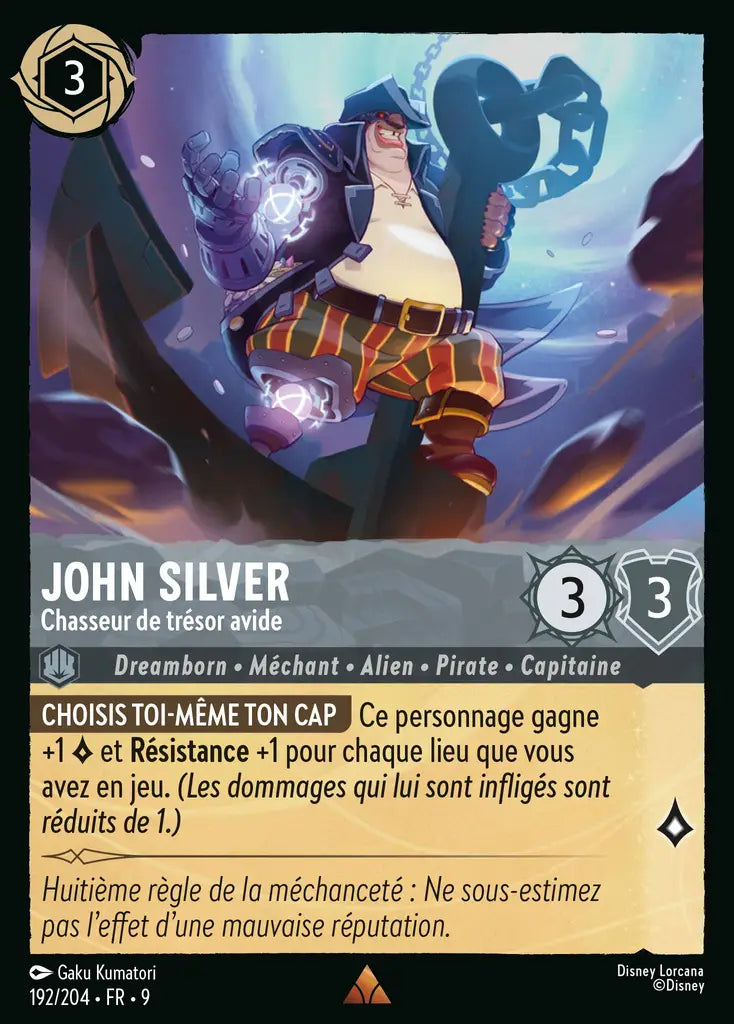 John Silver - Chasseur de trésor avide (192/204) - F - Rare - Cold Foil
