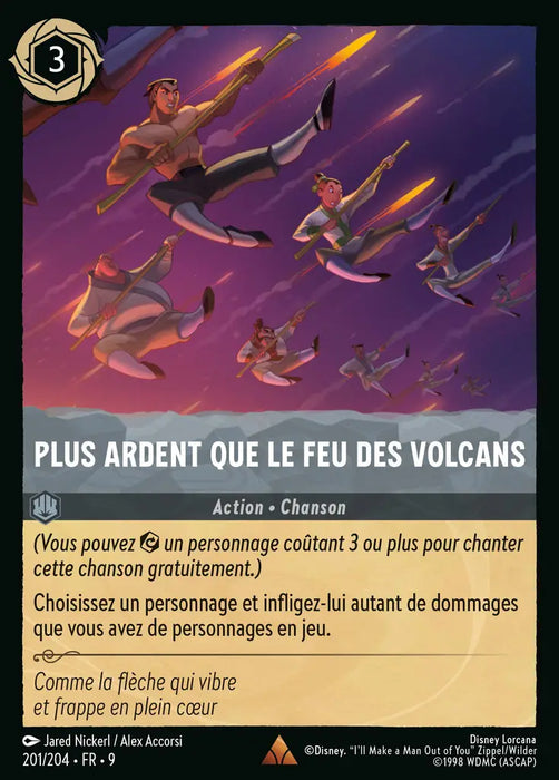 Plus ardent que le feu des volcans (201/204) - F - Rare - Cold Foil