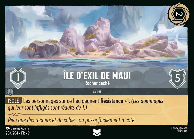 Île d'exil de Maui - Rocher caché (204/204) - F - Inhabituelle - Cold Foil