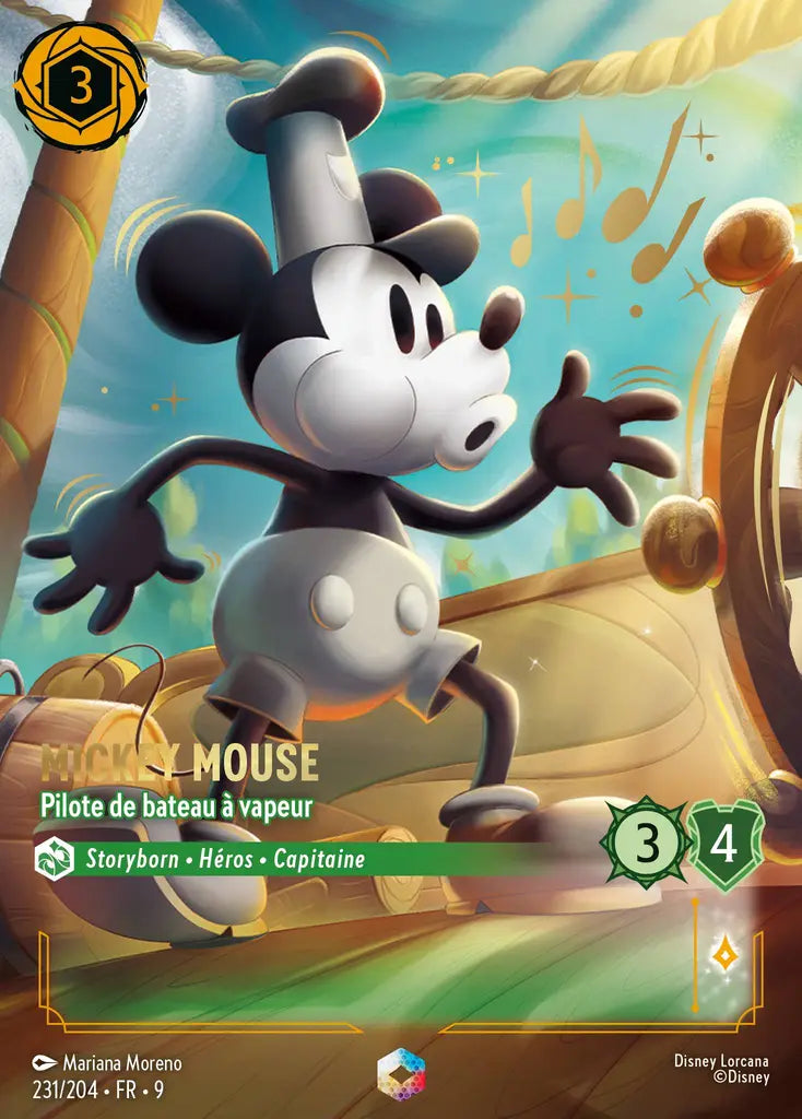Mickey Mouse - Pilote de bateau à vapeur (Enchantée) (231/204) - F - Enchantée - Holofoil