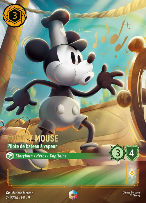 Mickey Mouse - Pilote de bateau à vapeur (Enchantée) (231/204) - F - Enchantée - Holofoil