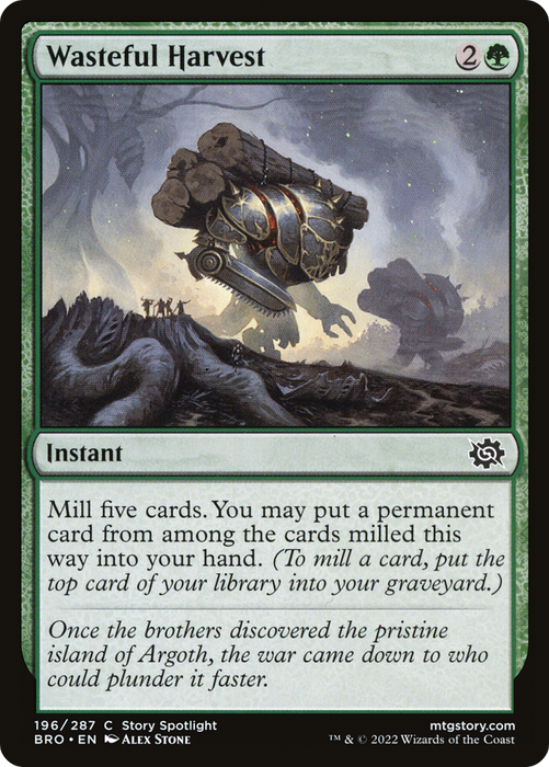 Wasteful Harvest (BRO-196) - common - Foil