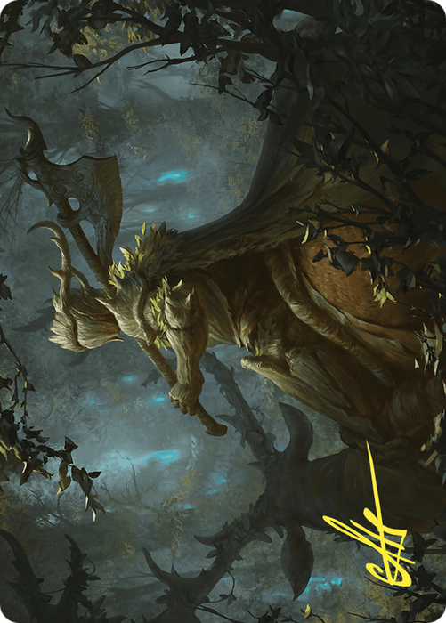 Verdant Outrider // Verdant Outrider (AWOE-028) - common (Borderless) - Foil