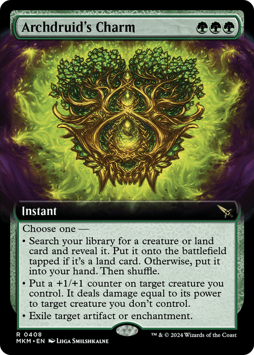 Archdruid's Charm (MKM-408) - rare: (Extended Art) - Foil