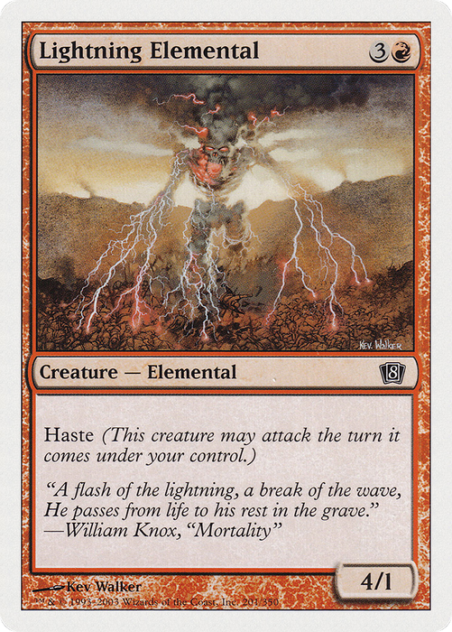 Lightning Elemental (8ED-201) - common
