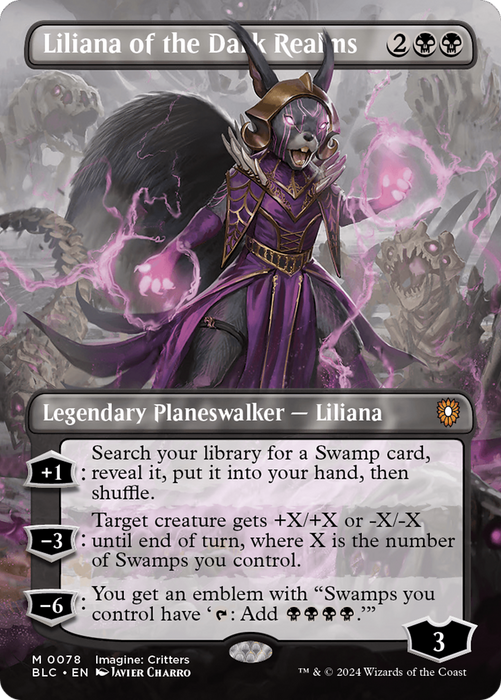Liliana of the Dark Realms (BLC-078) - mythic (Borderless) - Foil