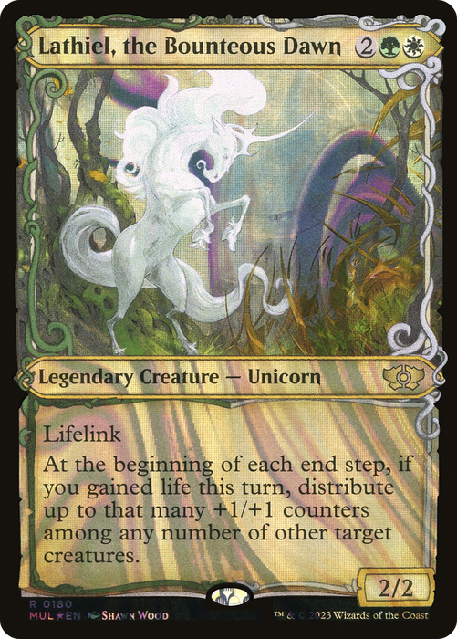 Lathiel, the Bounteous Dawn (MUL-180) - rare: (Showcase) - Foil