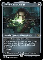 Sword of the Animist (CMM-616) - rare - Etched Foil