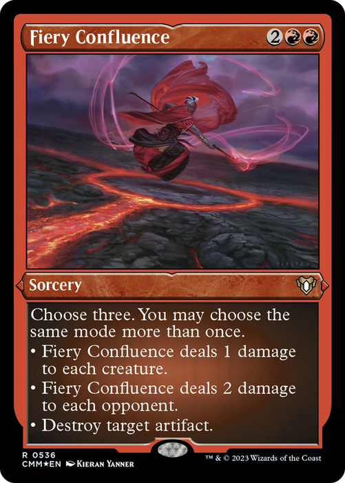 Fiery Confluence (CMM-536) - rare - Etched Foil