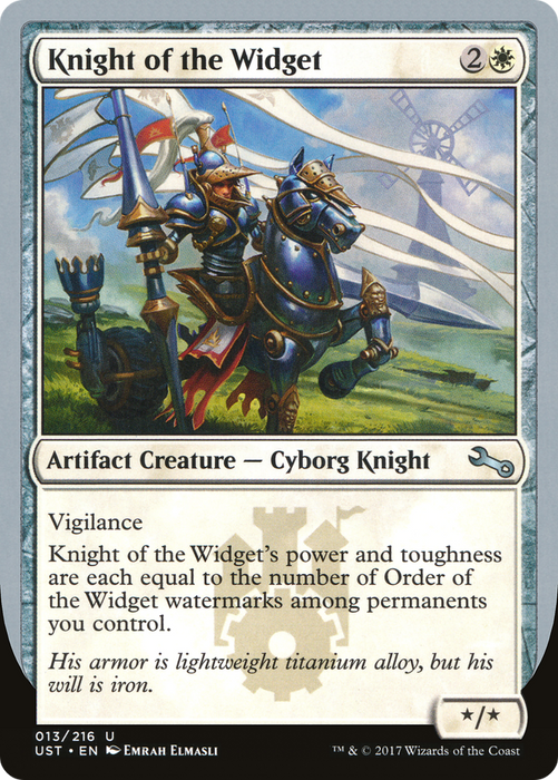 Knight of the Widget (UST-013) - uncommon - Foil
