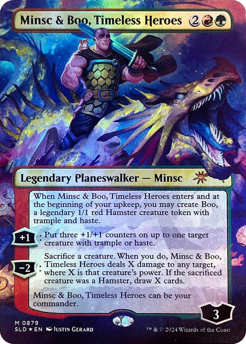 Minsc & Boo, Timeless Heroes (SLD-879) - mythic (Borderless) - Foil