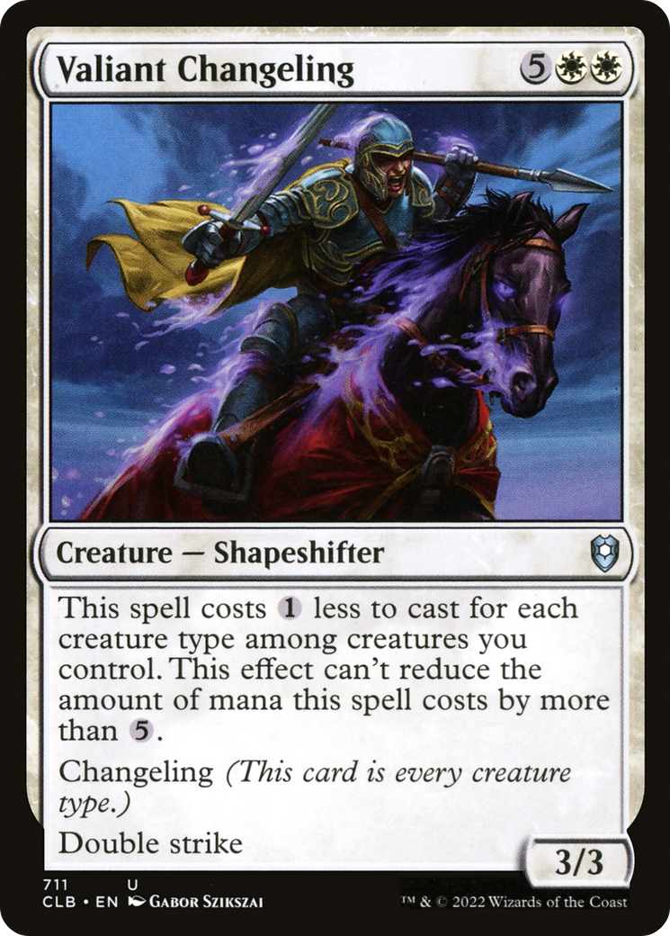 Valiant Changeling (CLB-711) - uncommon