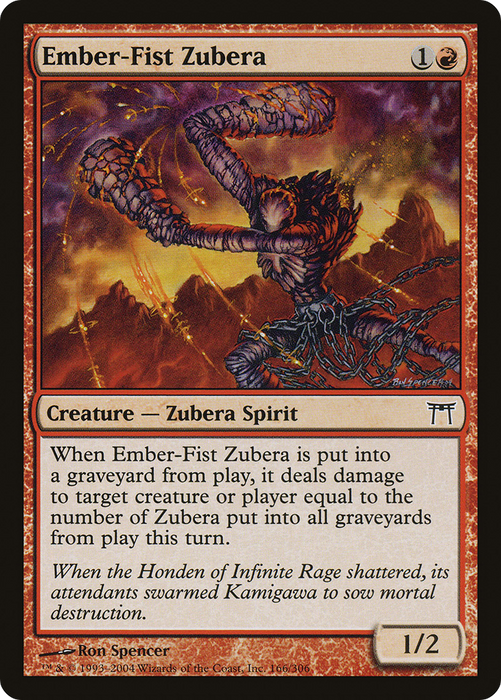 Ember-Fist Zubera (CHK-166) - common - Foil
