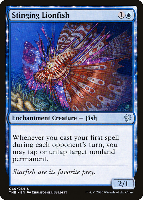 Stinging Lionfish (THB-069) - uncommon: (enchantment)