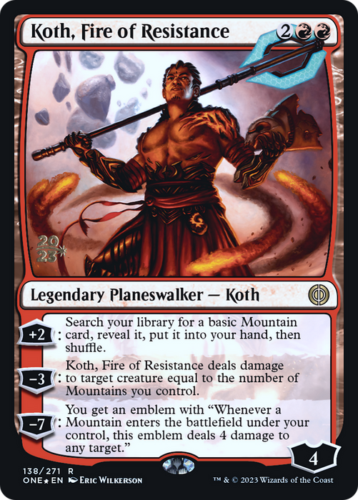 Koth, Fire of Resistance (PRE-138S) - rare - Foil