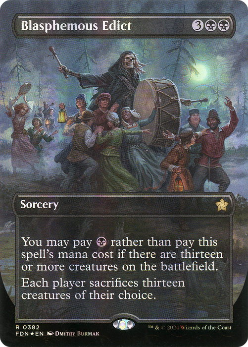 Blasphemous Edict (FDN-382) - rare (Borderless) - Foil
