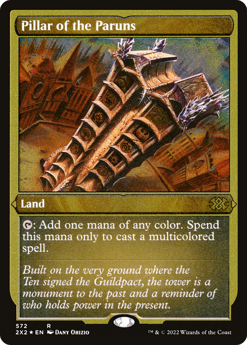 Pillar of the Paruns (2X2-572) - rare - Etched Foil
