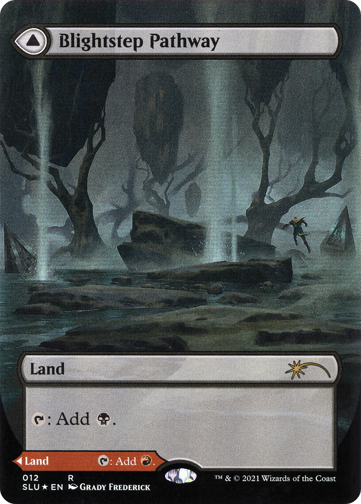 Blightstep Pathway // Searstep Pathway (SLU-012) - rare: (Showcase) (Borderless) - Foil