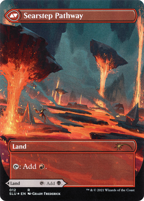 Blightstep Pathway // Searstep Pathway (SLU-012) - rare: (Showcase) (Borderless) - Foil