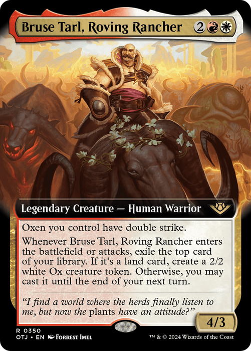 Bruse Tarl, Roving Rancher (OTJ-350) - rare: (Extended Art) - Foil