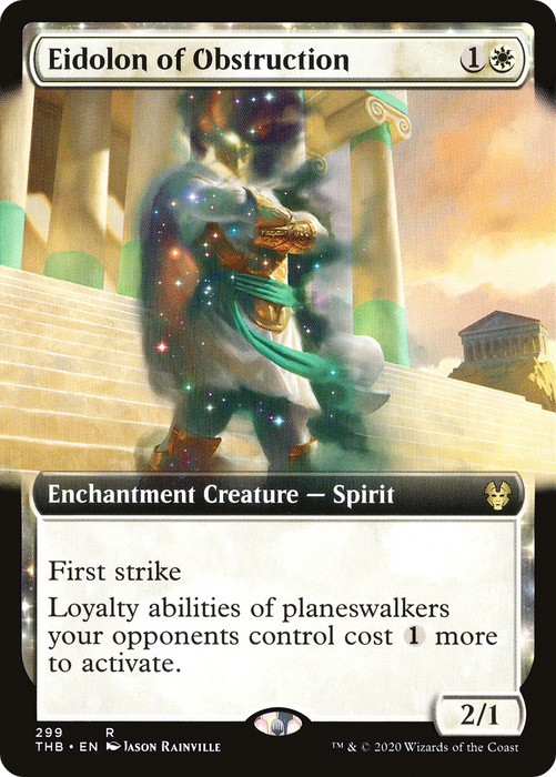 Eidolon of Obstruction (THB-299) - rare: (Extended Art, enchantment)