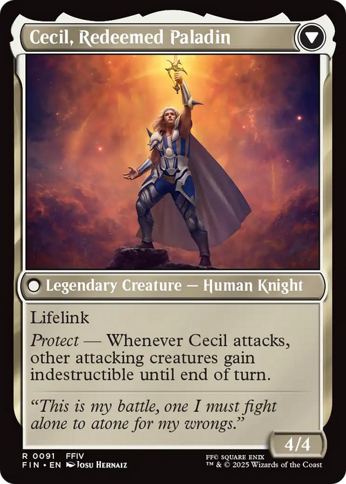Cecil, Dark Knight // Cecil, Redeemed Paladin (FIN-091) - rare