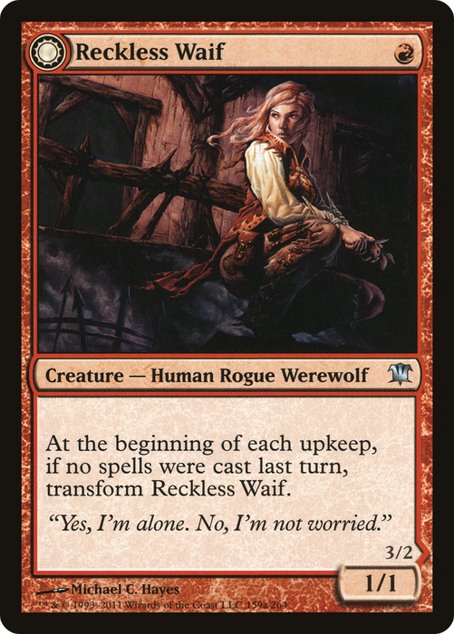 Reckless Waif // Merciless Predator (ISD-159) - uncommon: (Double Faced Transform) - Foil