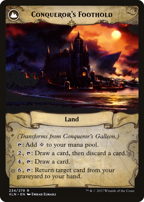 Conqueror's Galleon // Conqueror's Foothold (XLN-234) - rare: (compasslanddfc)