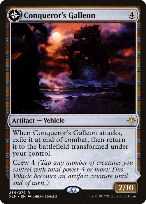 Conqueror's Galleon // Conqueror's Foothold (XLN-234) - rare: (compasslanddfc) - Foil