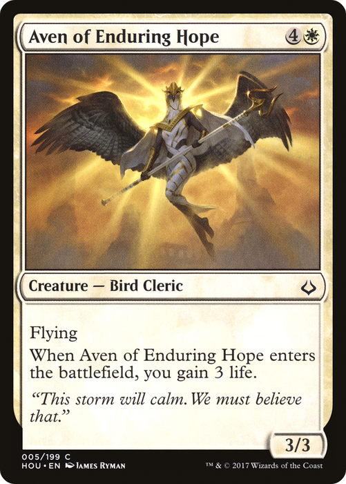 Aven of Enduring Hope (HOU-005) - common - Foil