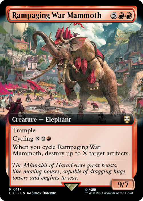 Rampaging War Mammoth (LTC-117) - rare: (Extended Art)