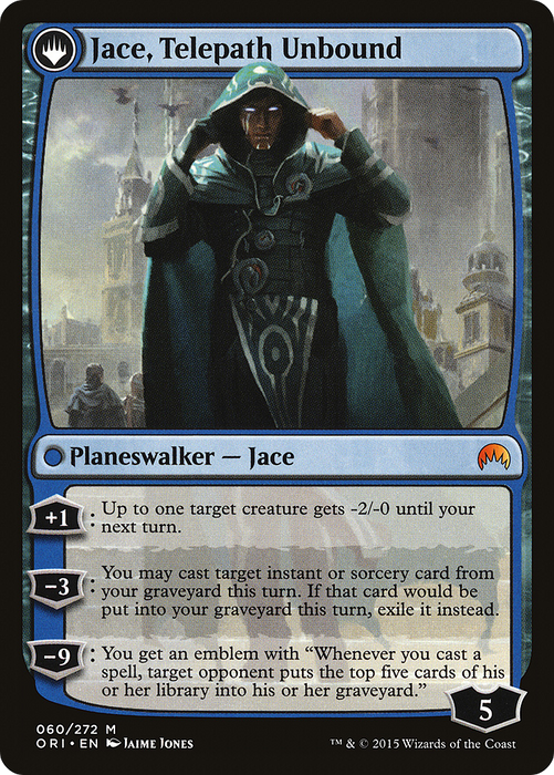 Jace, Vryn's Prodigy // Jace, Telepath Unbound (ORI-060) - mythic: (originpwdfc)