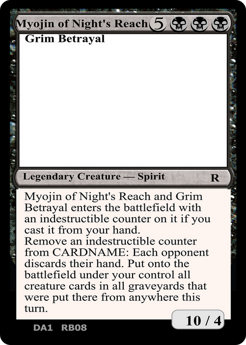 Myojin of Night's Reach and Grim Betrayal (UNK-RB08) - rare