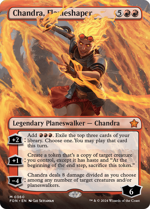 Chandra, Flameshaper (FDN-360) - mythic (Borderless)