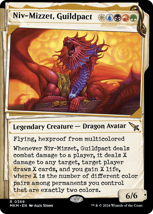 Niv-Mizzet, Guildpact (MKM-368) - rare: (Showcase) - Foil