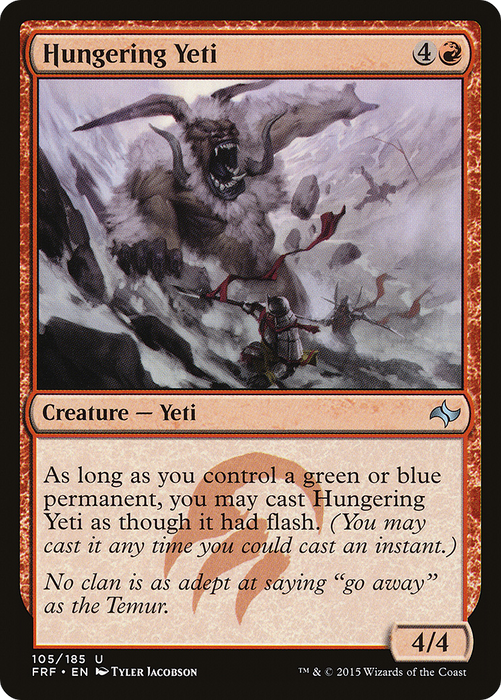 Hungering Yeti (FRF-105) - uncommon - Foil