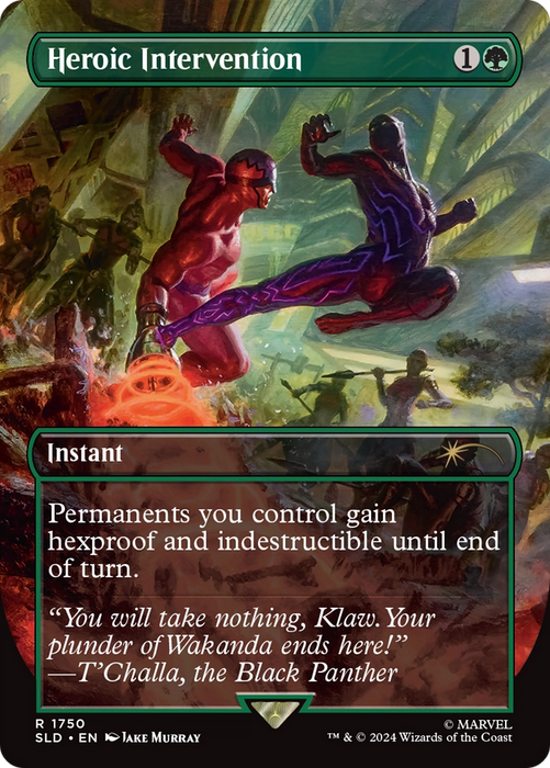Heroic Intervention (SLD-1750) - rare (Borderless) - Foil
