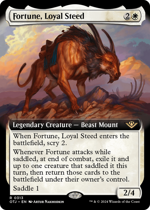 Fortune, Loyal Steed (OTJ-313) - rare: (Extended Art) - Foil