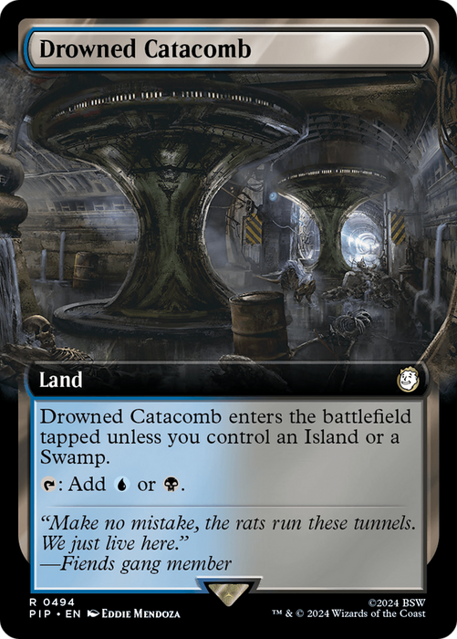 Drowned Catacomb (PIP-494) - rare: (Extended Art) - Foil