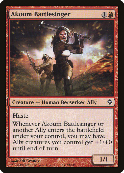 Akoum Battlesinger (WWK-071) - common