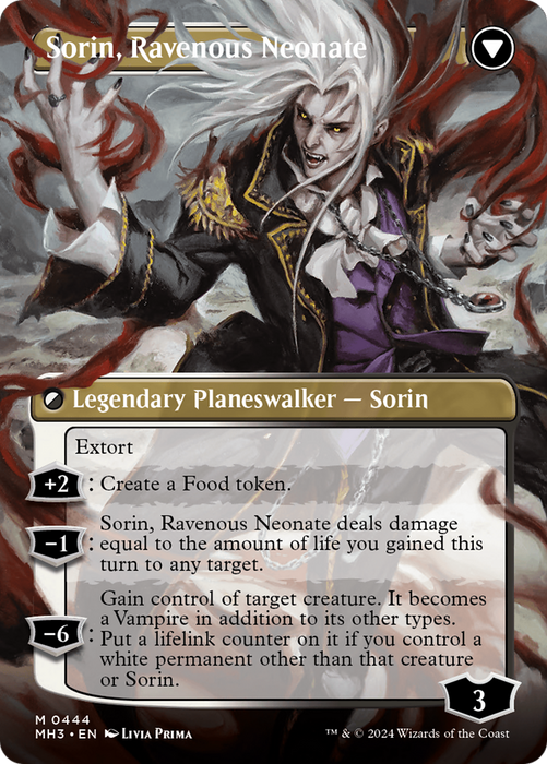 Sorin of House Markov // Sorin, Ravenous Neonate (MH3-444) - mythic (Borderless) - Foil