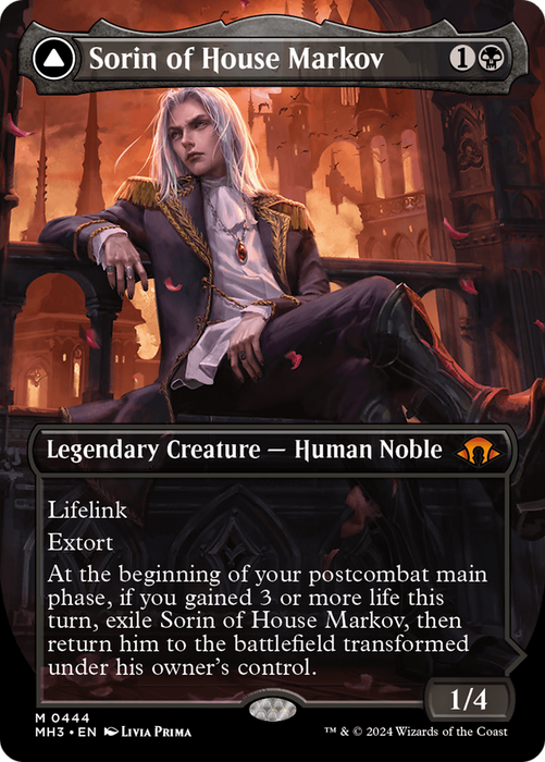 Sorin of House Markov // Sorin, Ravenous Neonate (MH3-444) - mythic (Borderless) - Foil