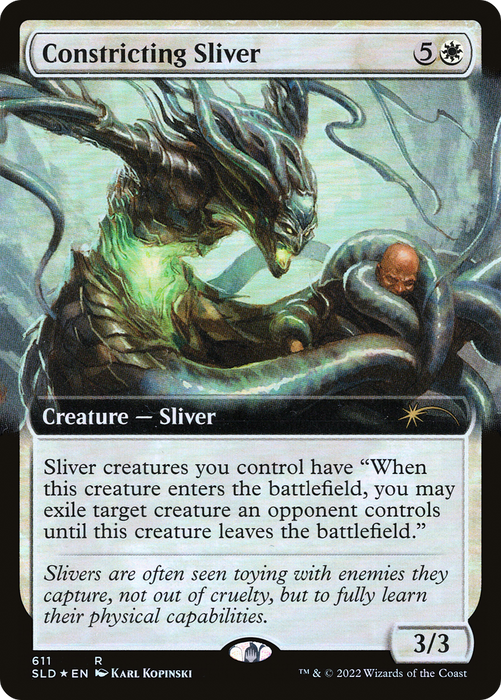 Constricting Sliver (SLD-611) - rare: (Extended Art) - Foil