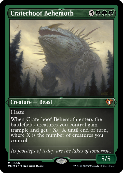Craterhoof Behemoth (CMM-556) - mythic - Etched Foil