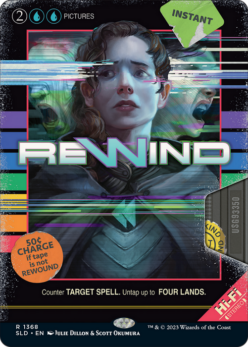 Rewind (SLD-1368) - rare: (Full Art) (Borderless) - Foil