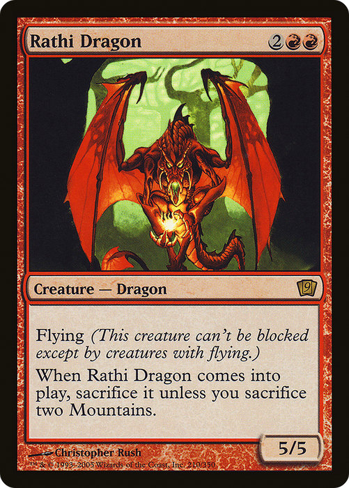 Rathi Dragon (9ED-210★) - rare - Foil