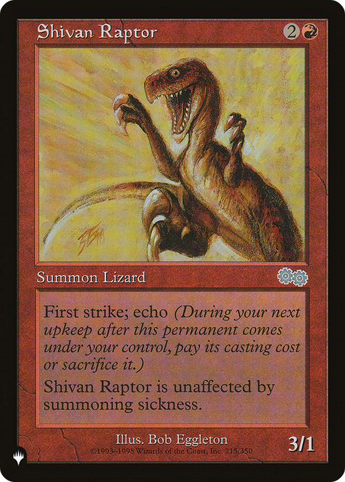 Shivan Raptor (LIST-USG-215) - uncommon