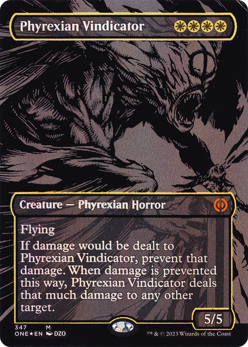 Phyrexian Vindicator (ONE-347) - mythic (Borderless) - Foil